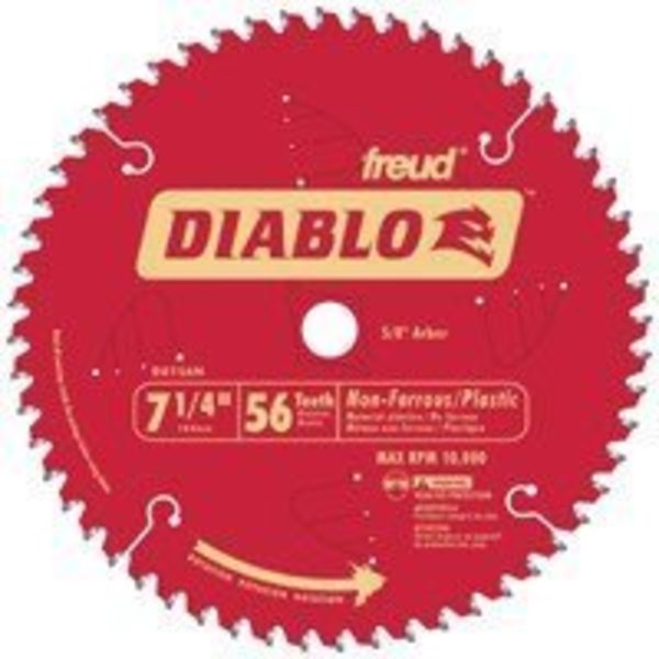Diablo Diablo D0756N Circular Saw Blade, 7-1/4 in Dia, Carbide Cutting Edge, 5/8 in Arbor D0756N